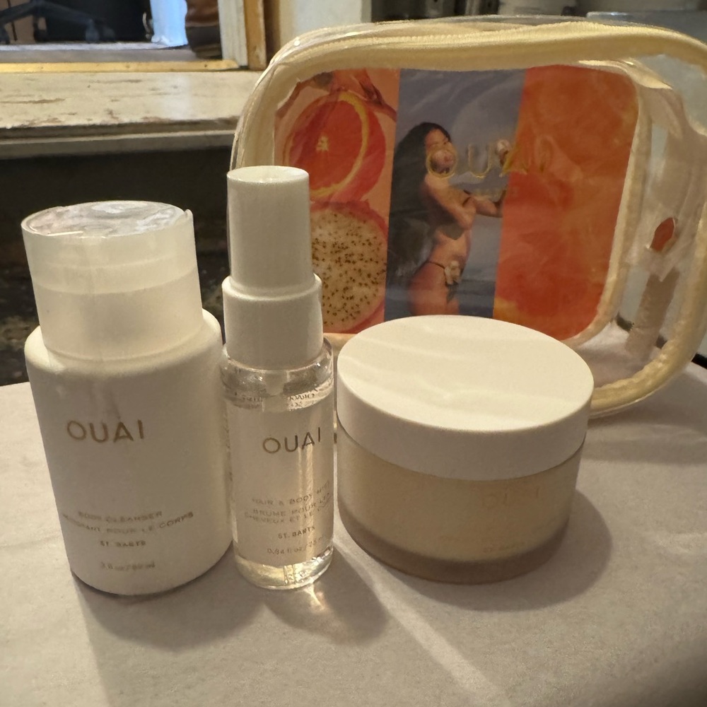 OUAI Hair Care Trio with Clear Bag